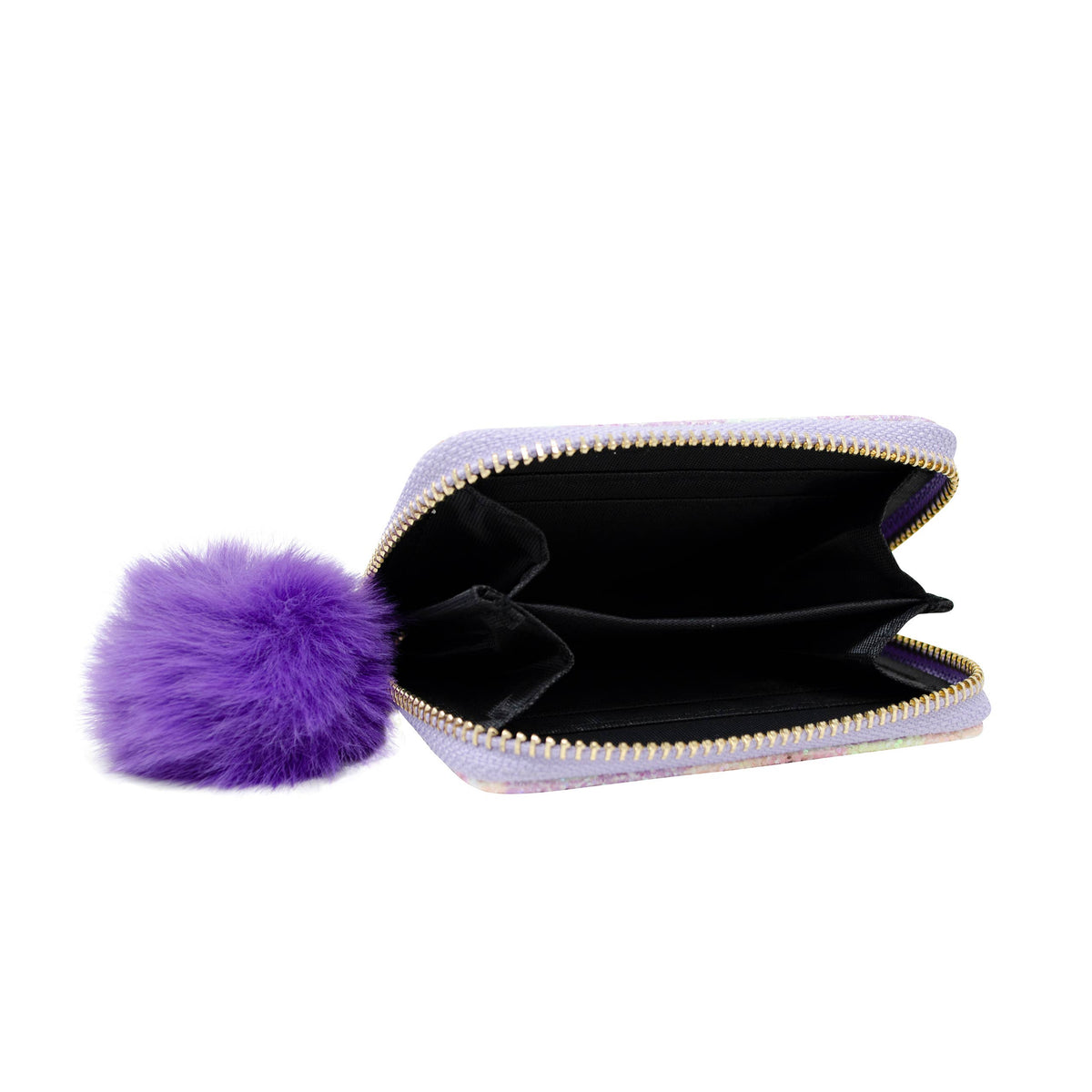 Glitter Hearts Wallet | Purple