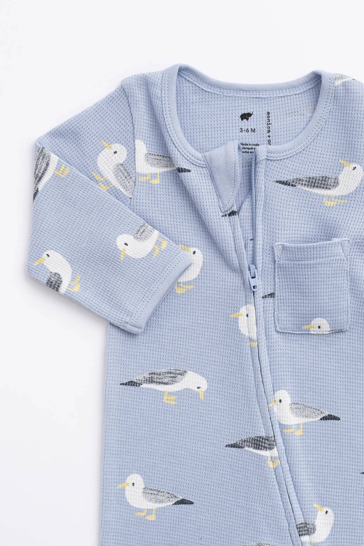 Monica + Andy Baby Pocket Zipper One-Piece | Soaring Seagulls