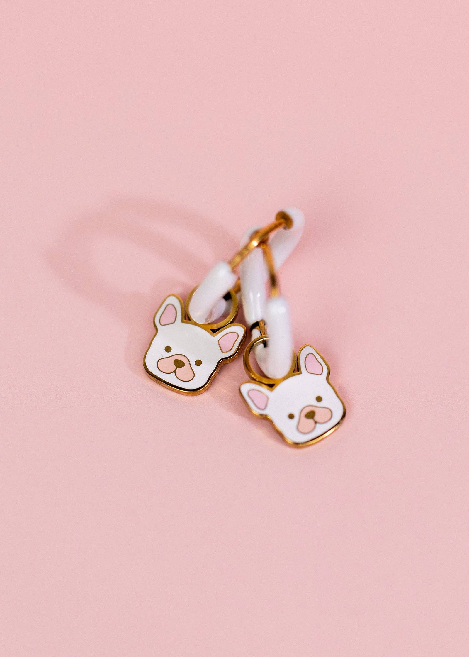 Pierced Co White Dog Earring Charms