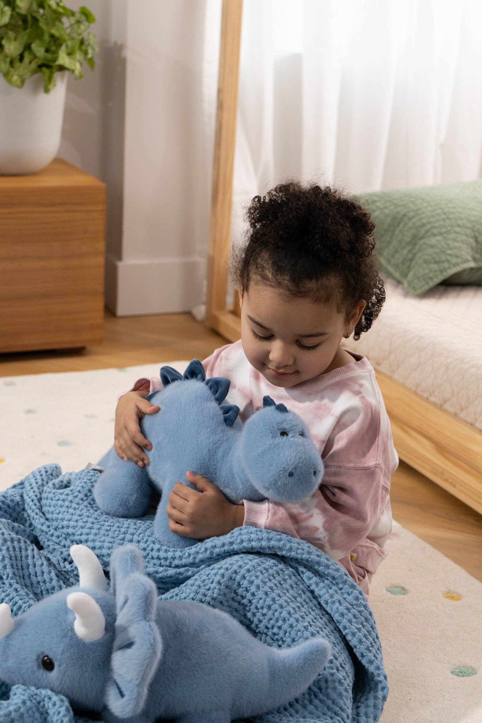 Dino Plush Toy | Blue Triceratops