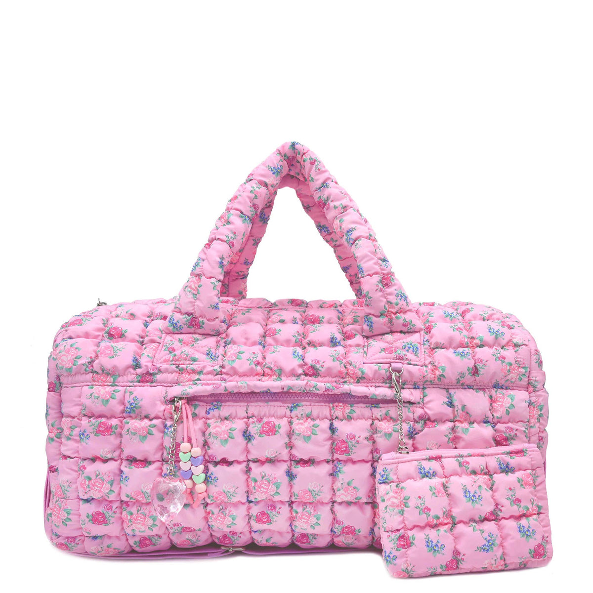OMG Accessories - Floral Printed Large Duffle Bag