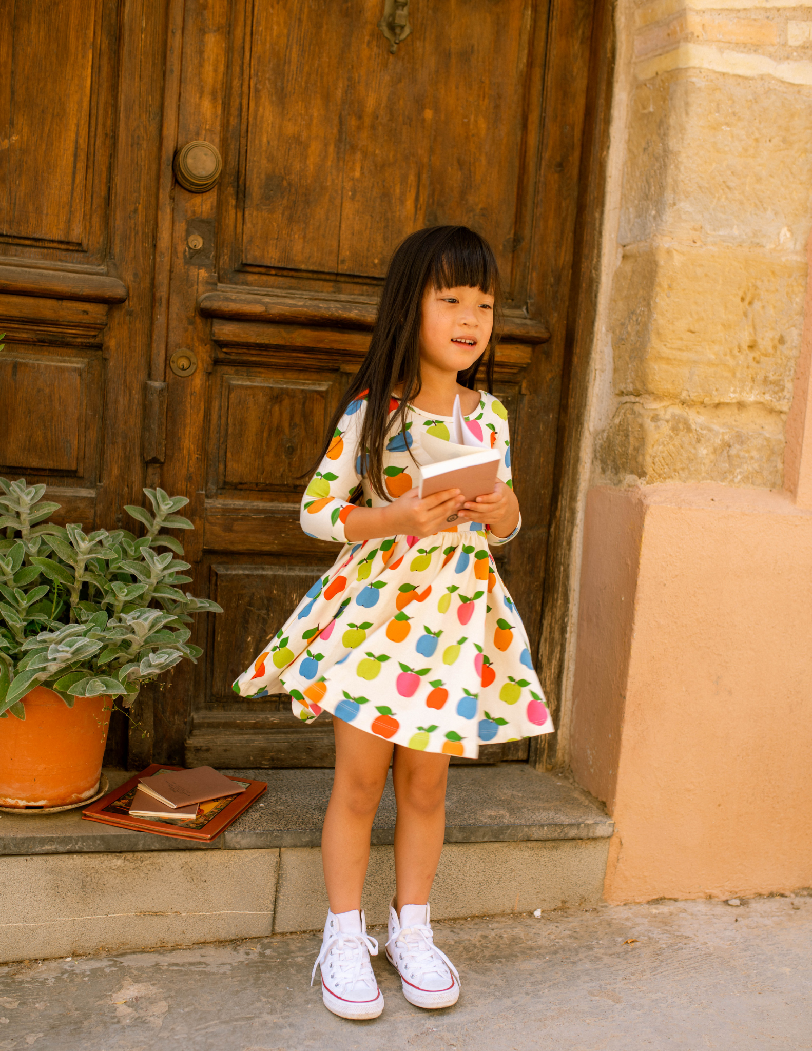 Good Apples Kids Twirl Dress | Apples