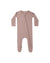 Quincy Mae Bamboo Zip Footie | Mauve Bloom