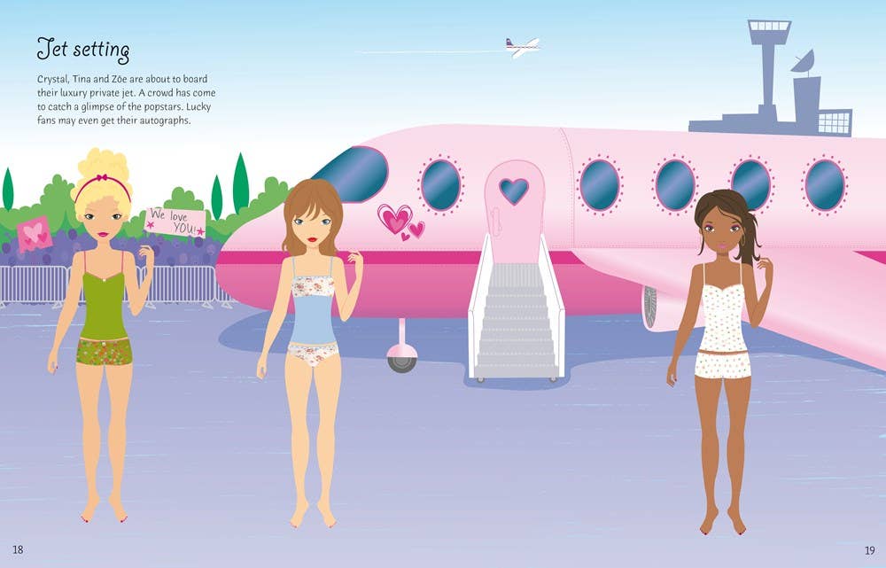 Usborne Sticker Dolly Dressing Popstars