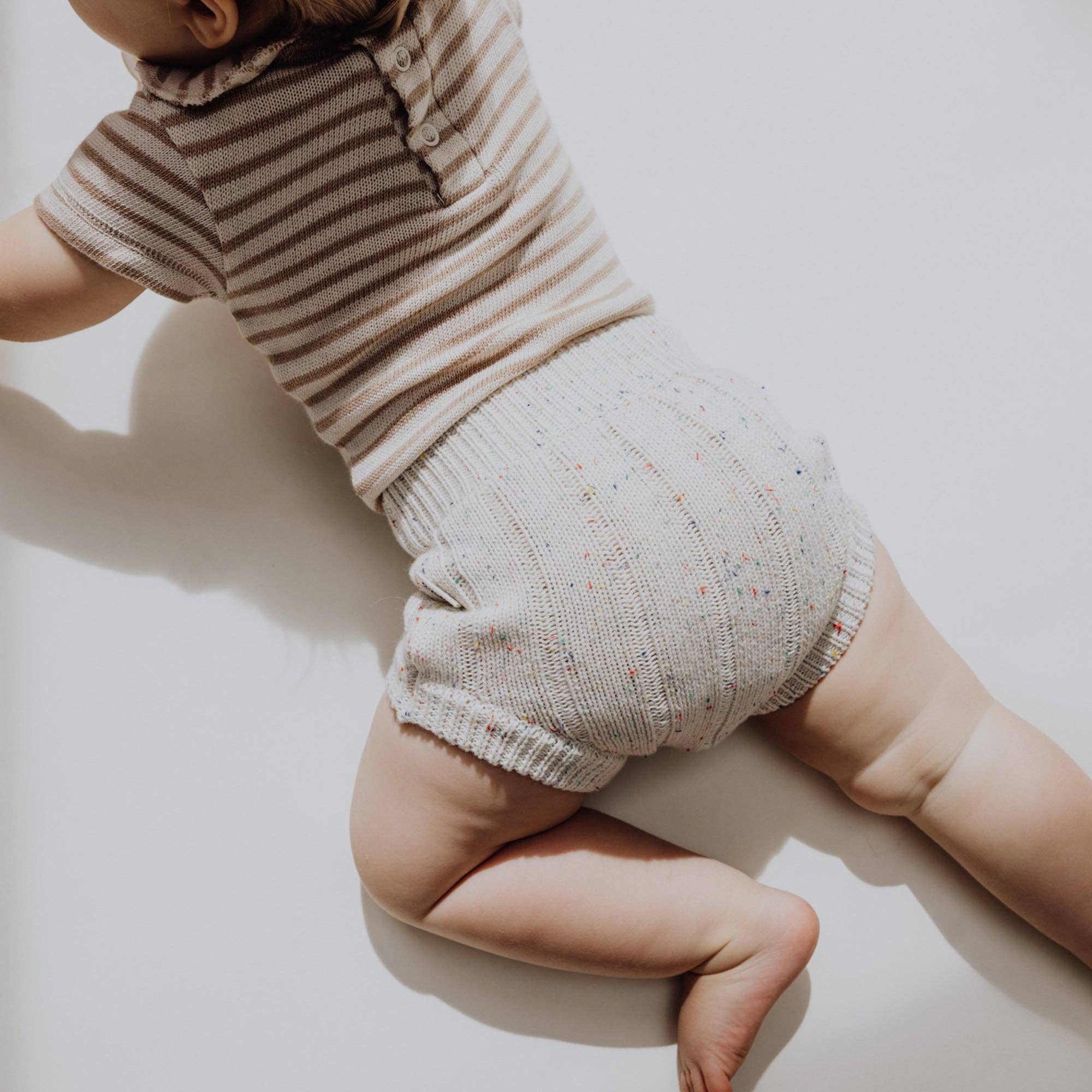 Finch & Fable Collar Onesie | Bronze Stripe