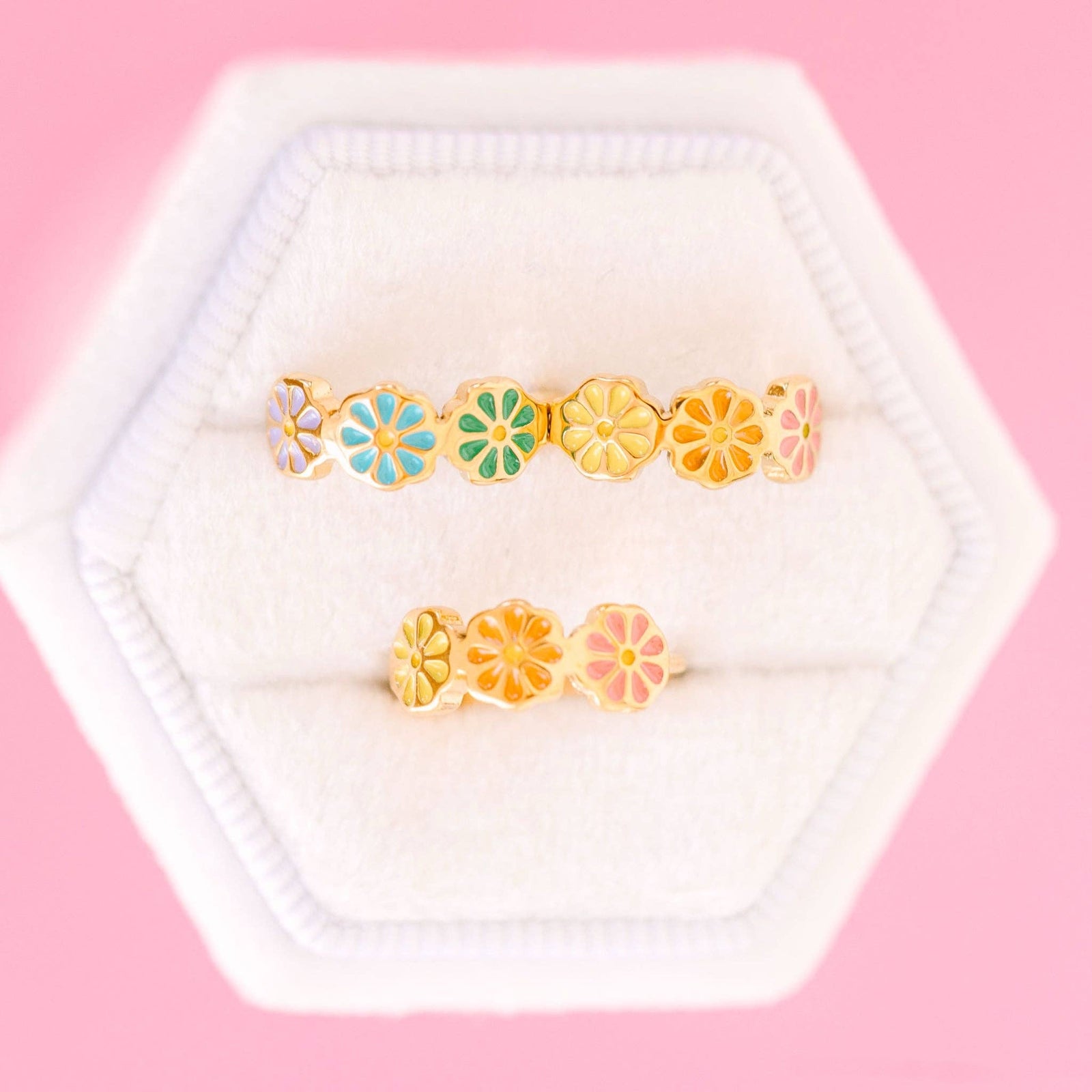 Pierced Co Colorful Daisy Huggies