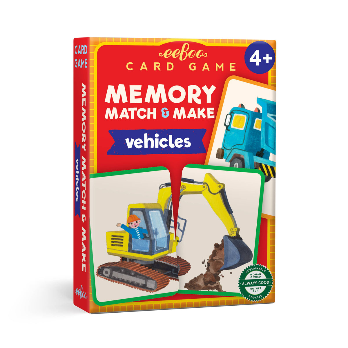 eeBooVehicles Memory Match &amp; Make Card Game
