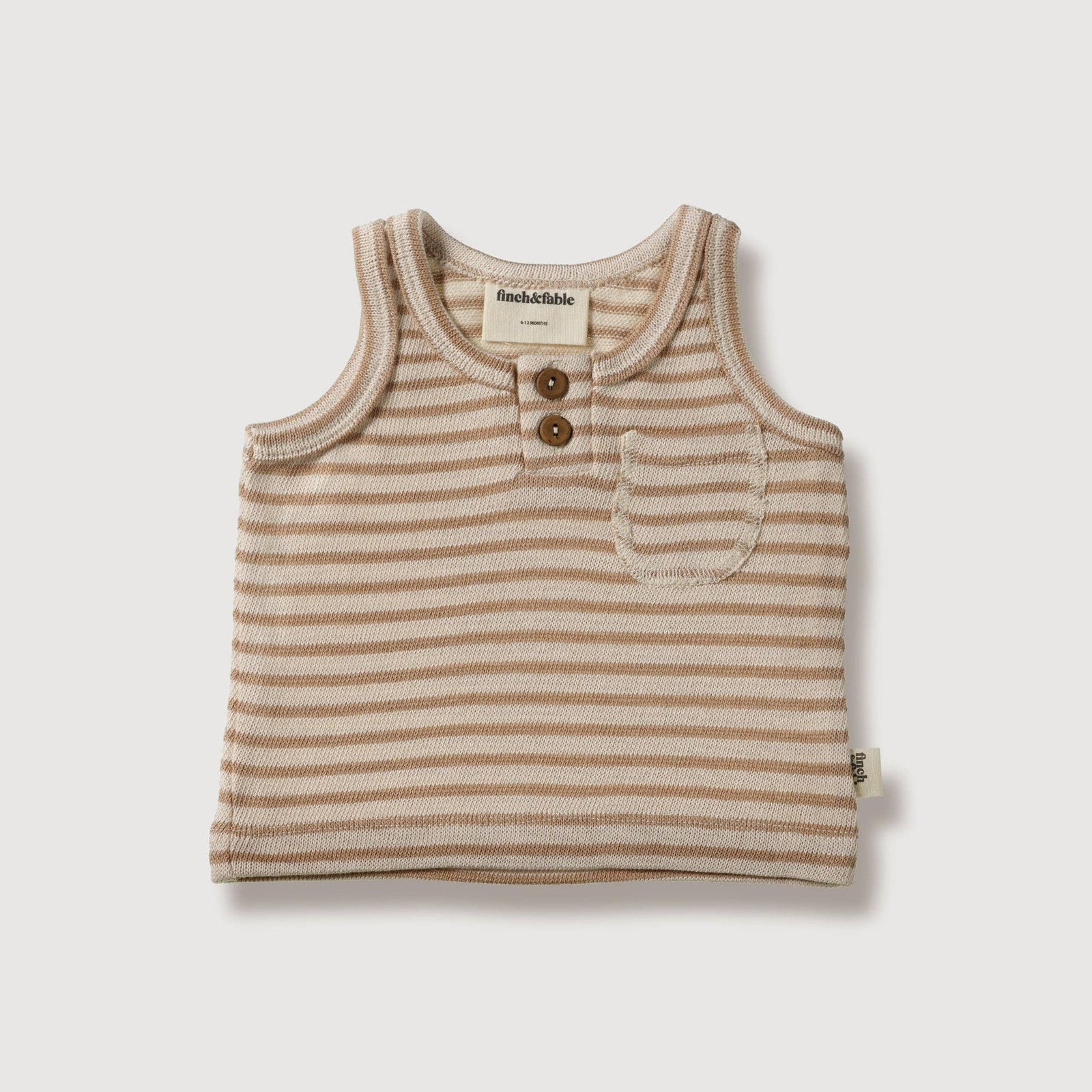Finch & Fable Baby Tank Top | Bronze Stripe
