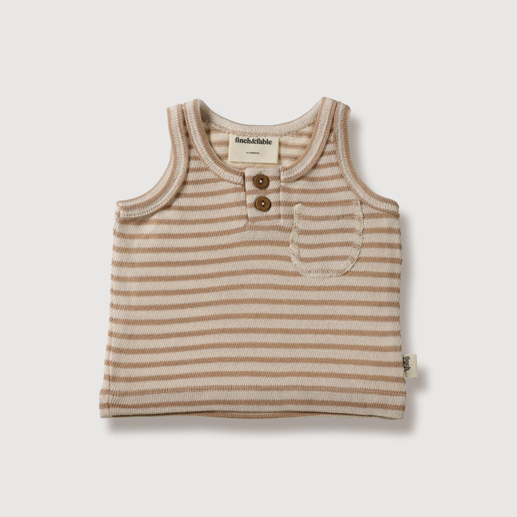 Finch & Fable Baby Tank Top | Bronze Stripe
