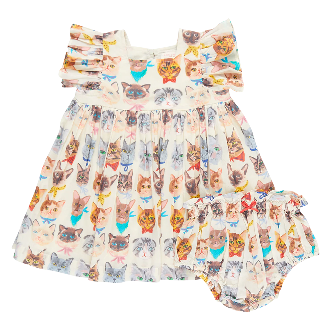Pink Chicken Baby Girls Elsie Dress Set | Cool Cats