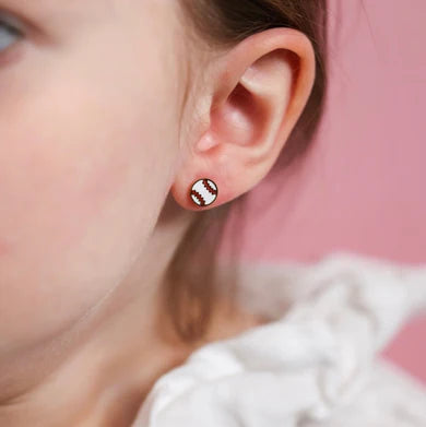 Pierced Co. Basbeball Screwback Earrings