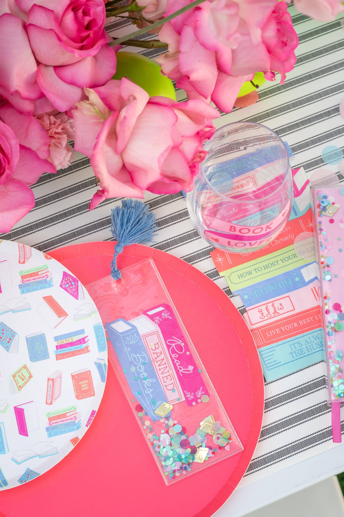 "Read Banned Books" Confetti Bookmark