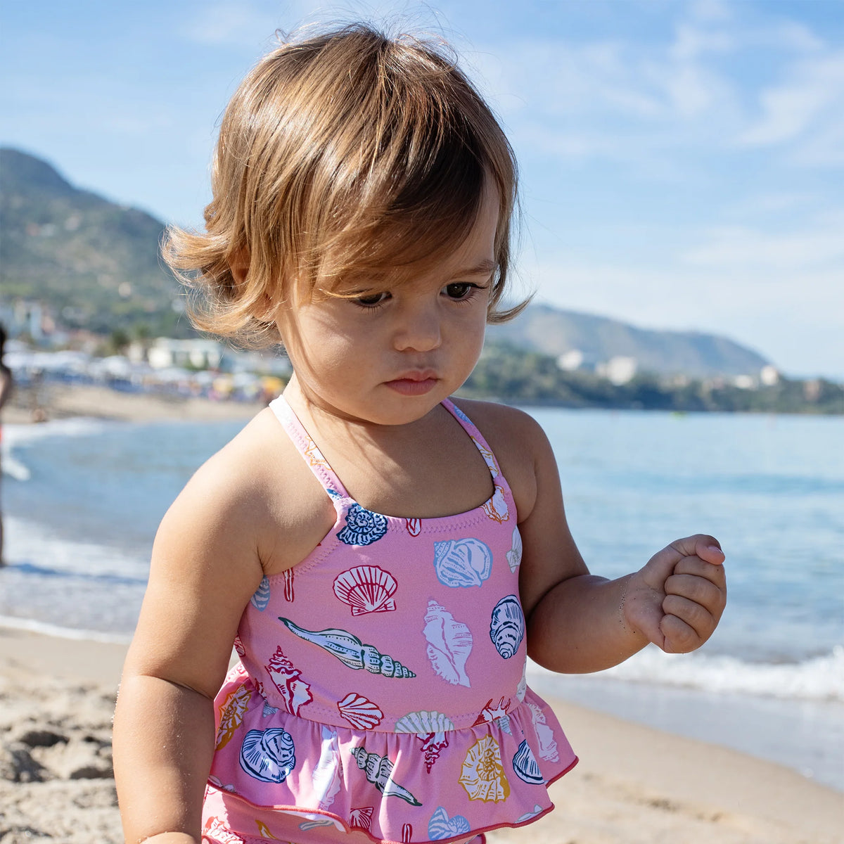 Pink Chicken Baby Girl's Joy Tankini | Pink Seashells