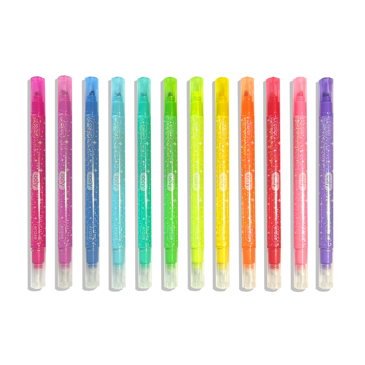 OOLY Make no Mistake! Glittery Erasable Markers | Set of 12