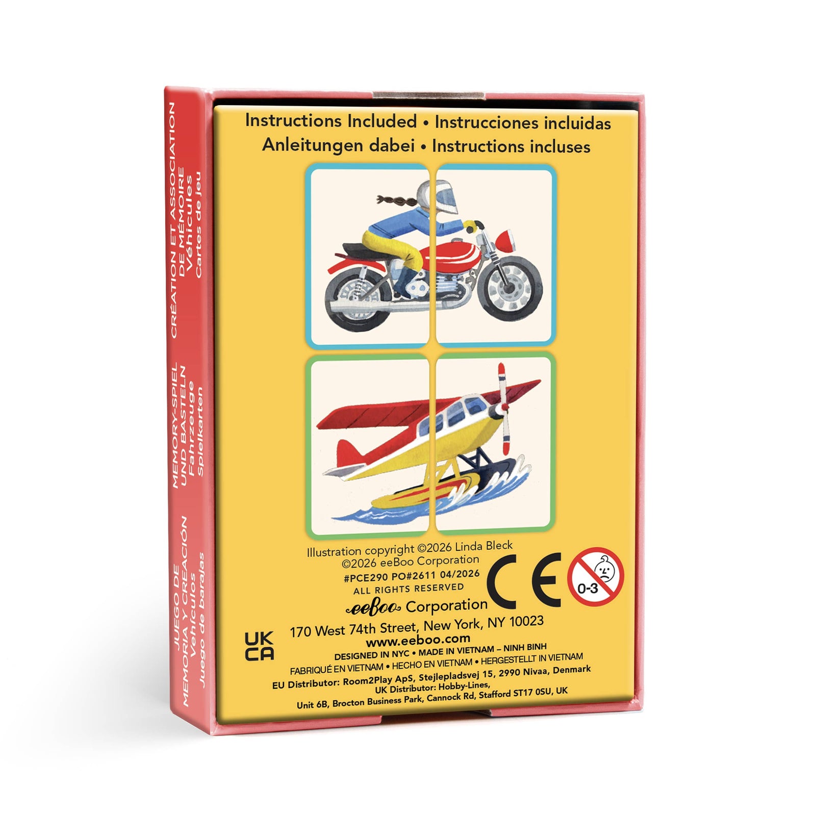 eeBooVehicles Memory Match & Make Card Game