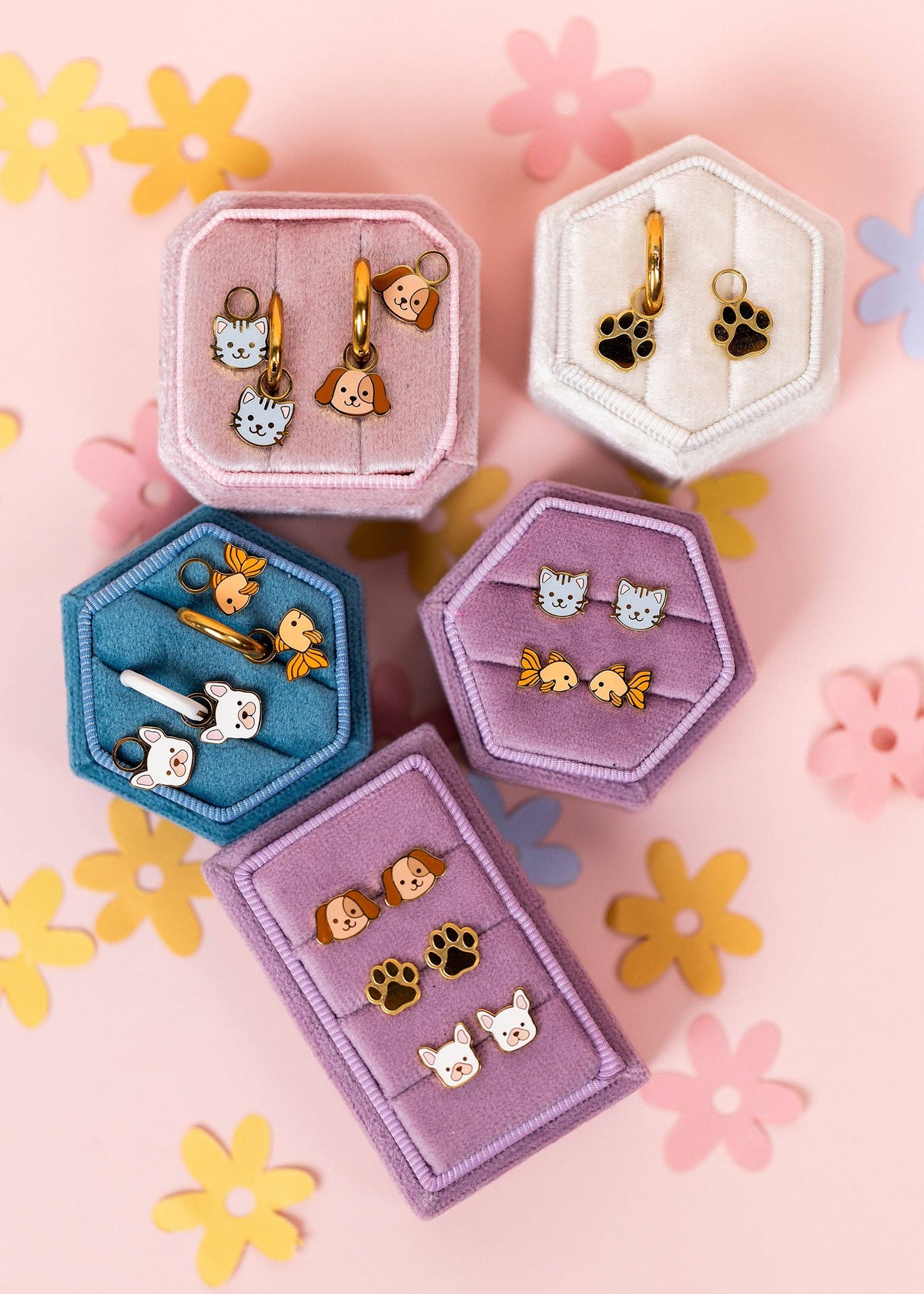 Pierced Co White Dog Earring Charms