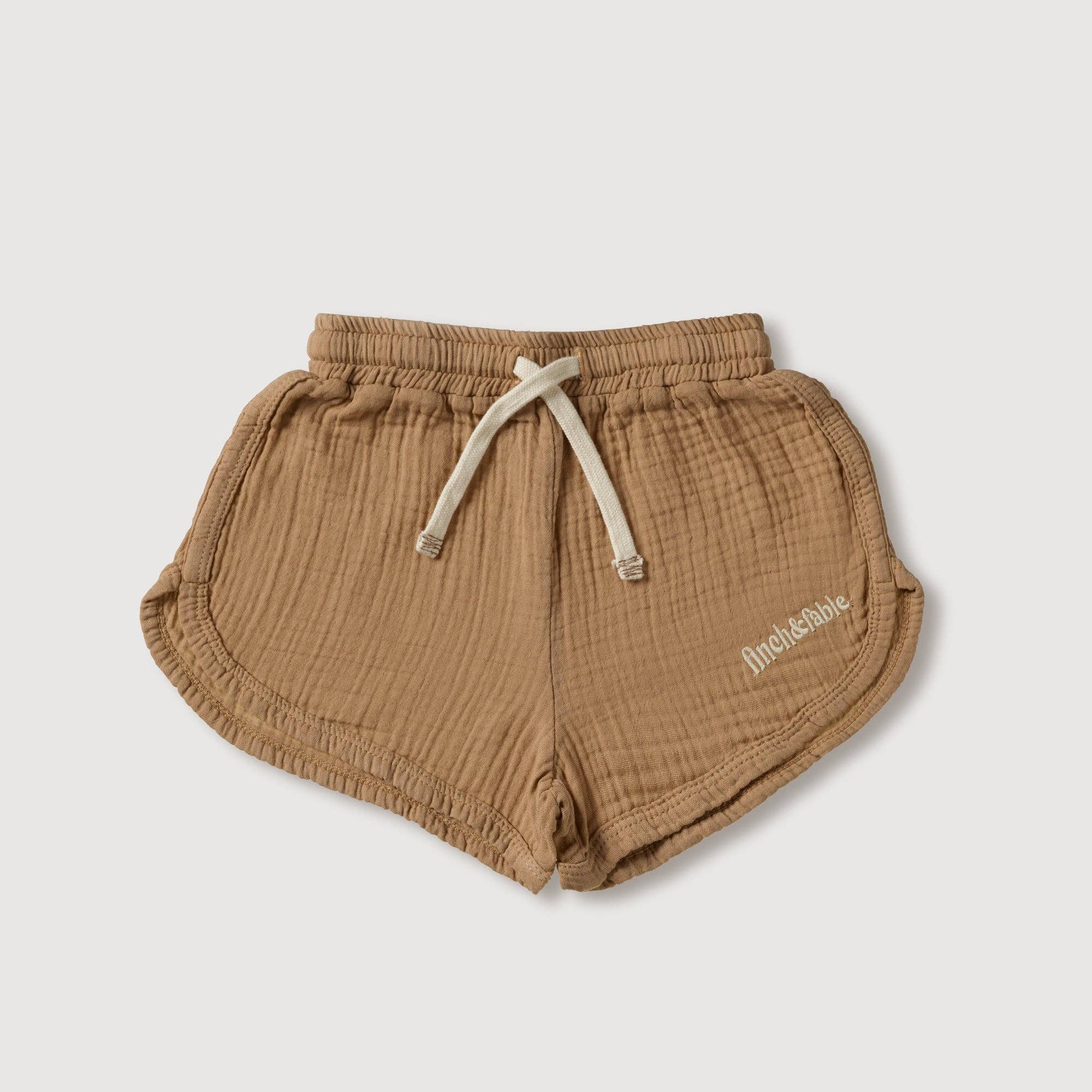 Finch & Fable Kids'Gauze Shorts | Bronze