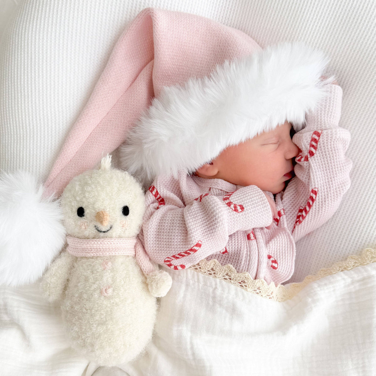 cuddle+kind Baby Snowman | Blush