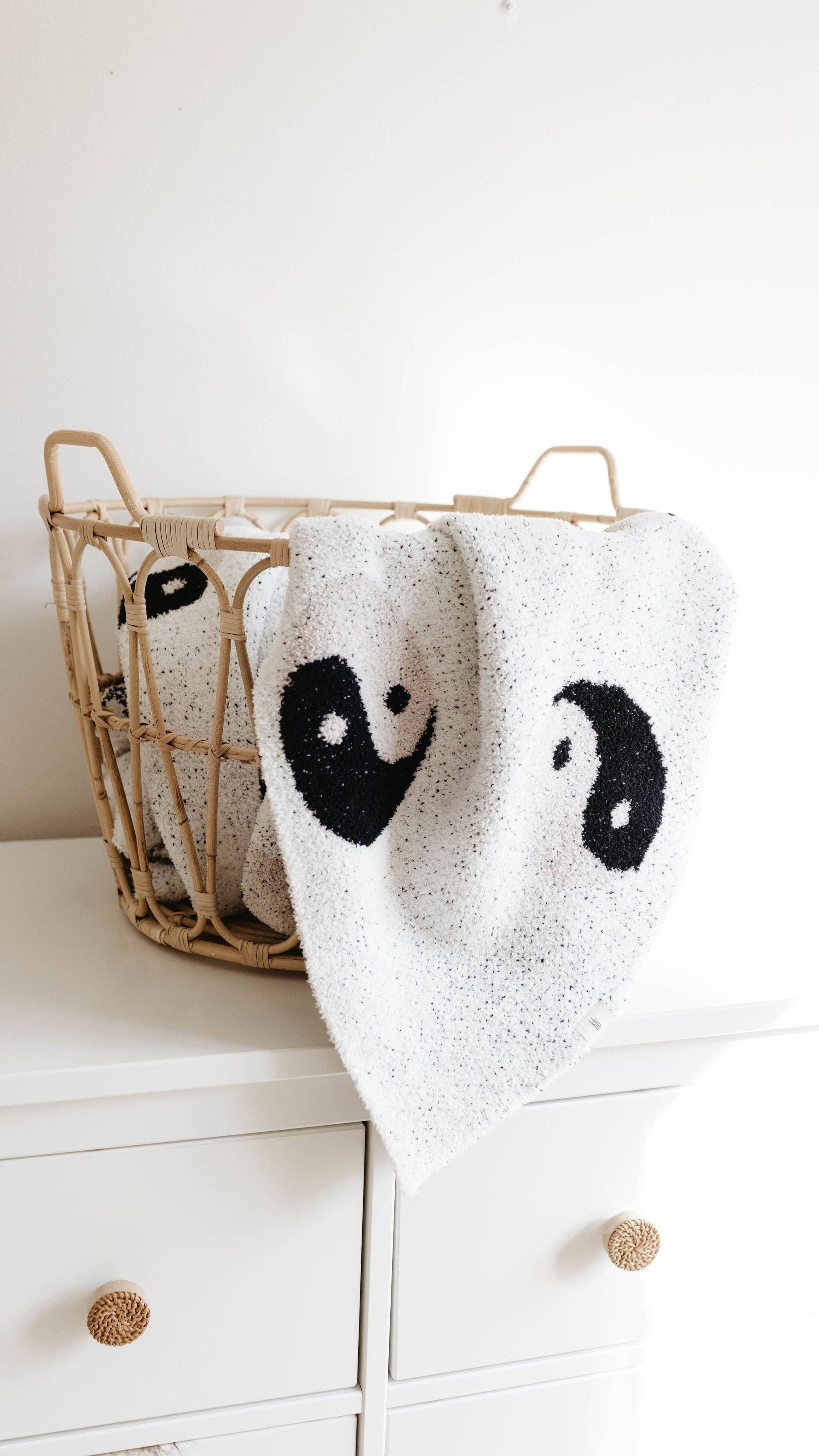 Forever French Baby - Plush Blanket | Black & White Yin Yang
