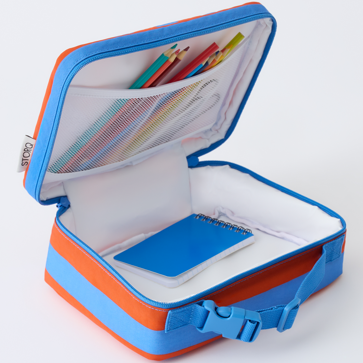 Kindred Bravely Cool Kid Lunch Box | Blue + Rust Stripe