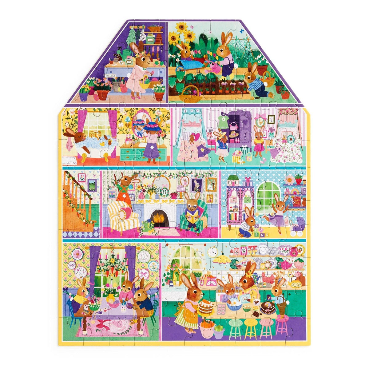 Chronicle Books - Cottontail Cottage 100 Piece House-shaped Puzzle