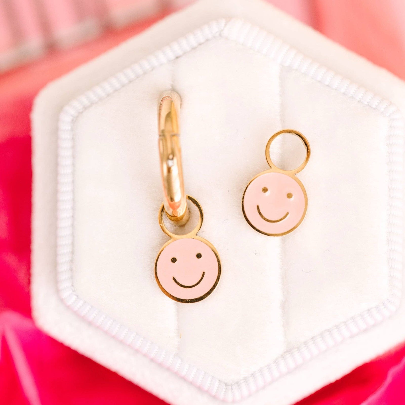 Pierced Co - Pink Smiley Charms