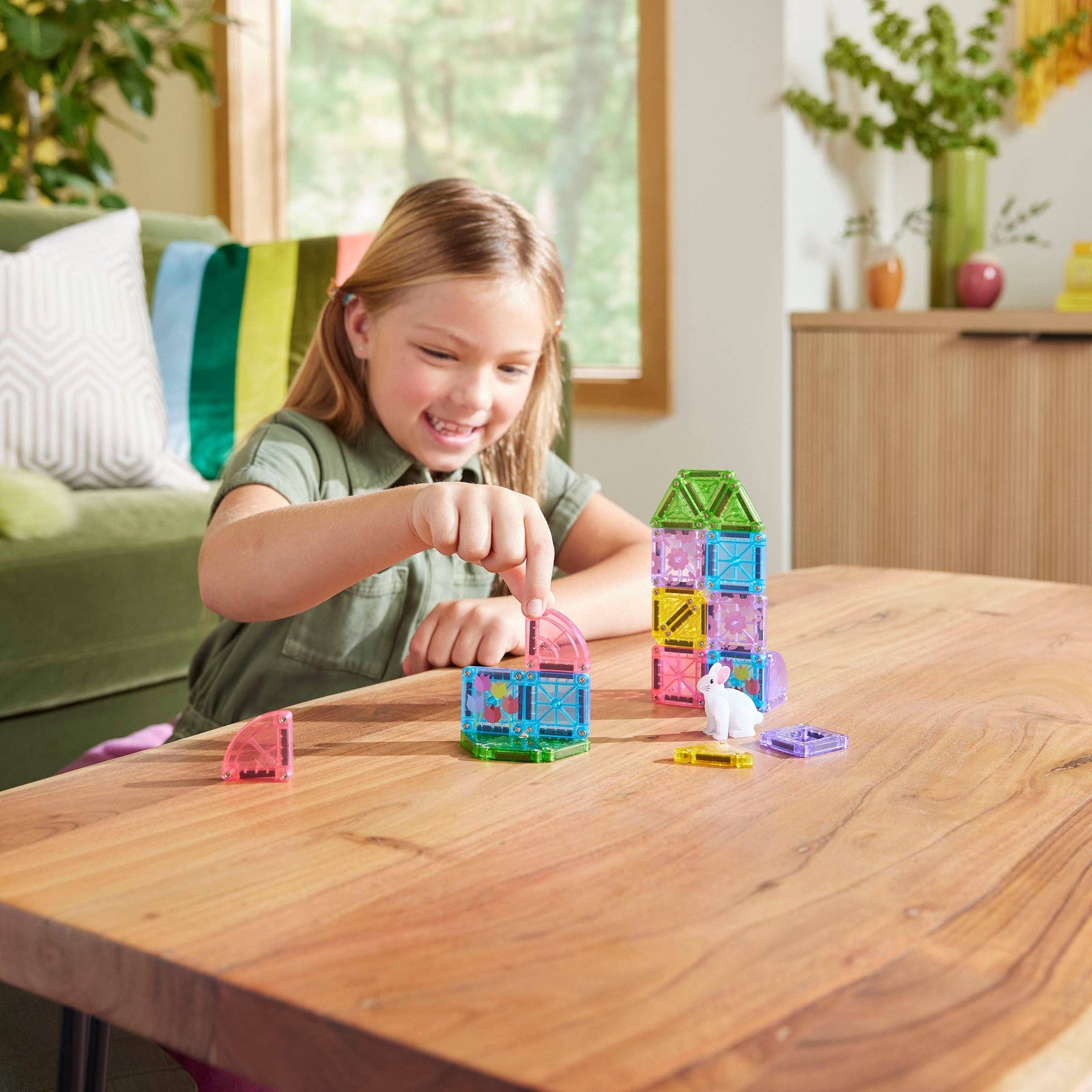 Magna-Tiles MicroMags Travel Set | Spring Garden