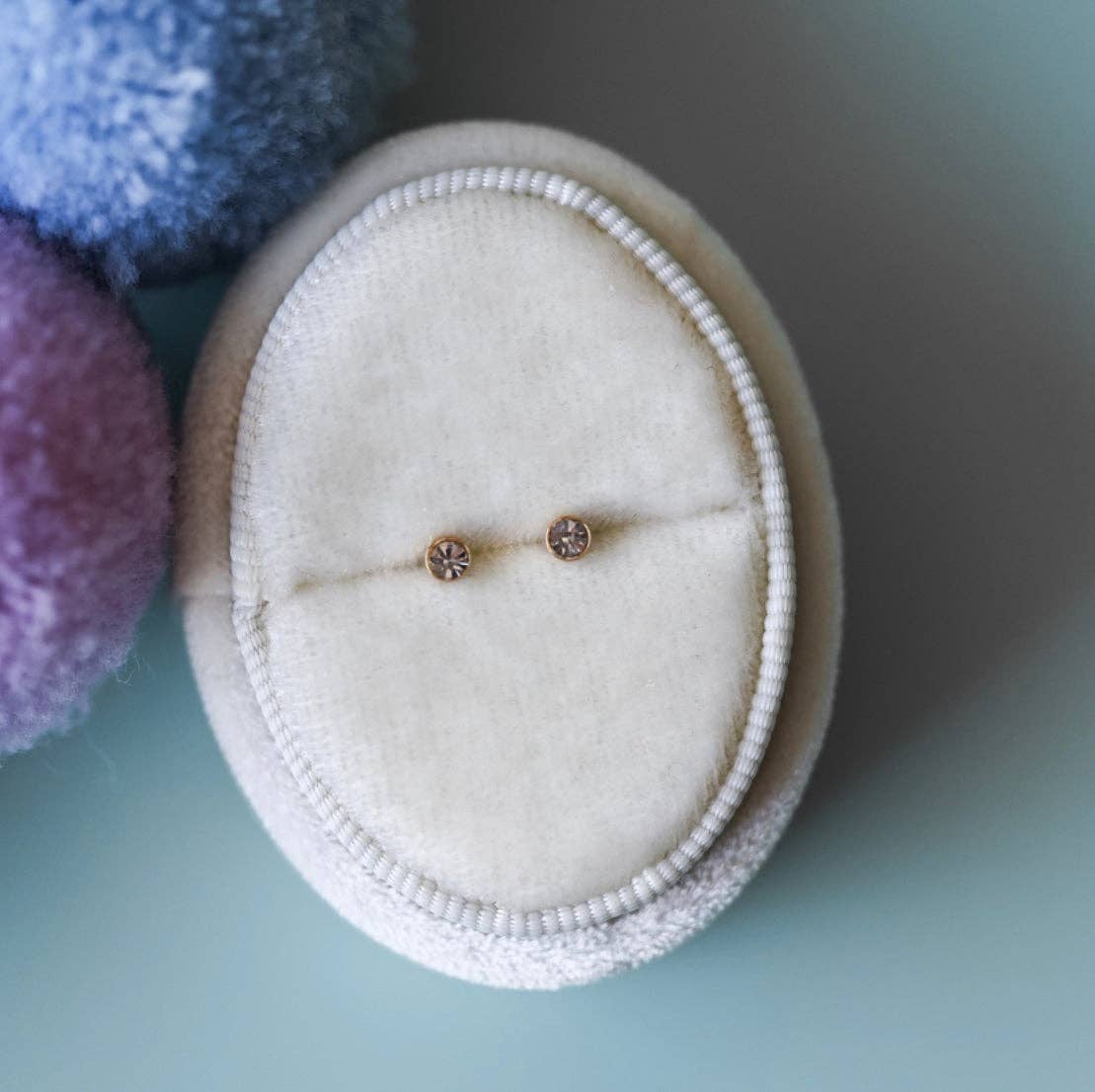 Pierced Co. Tiny Diamond Screwback Earrings