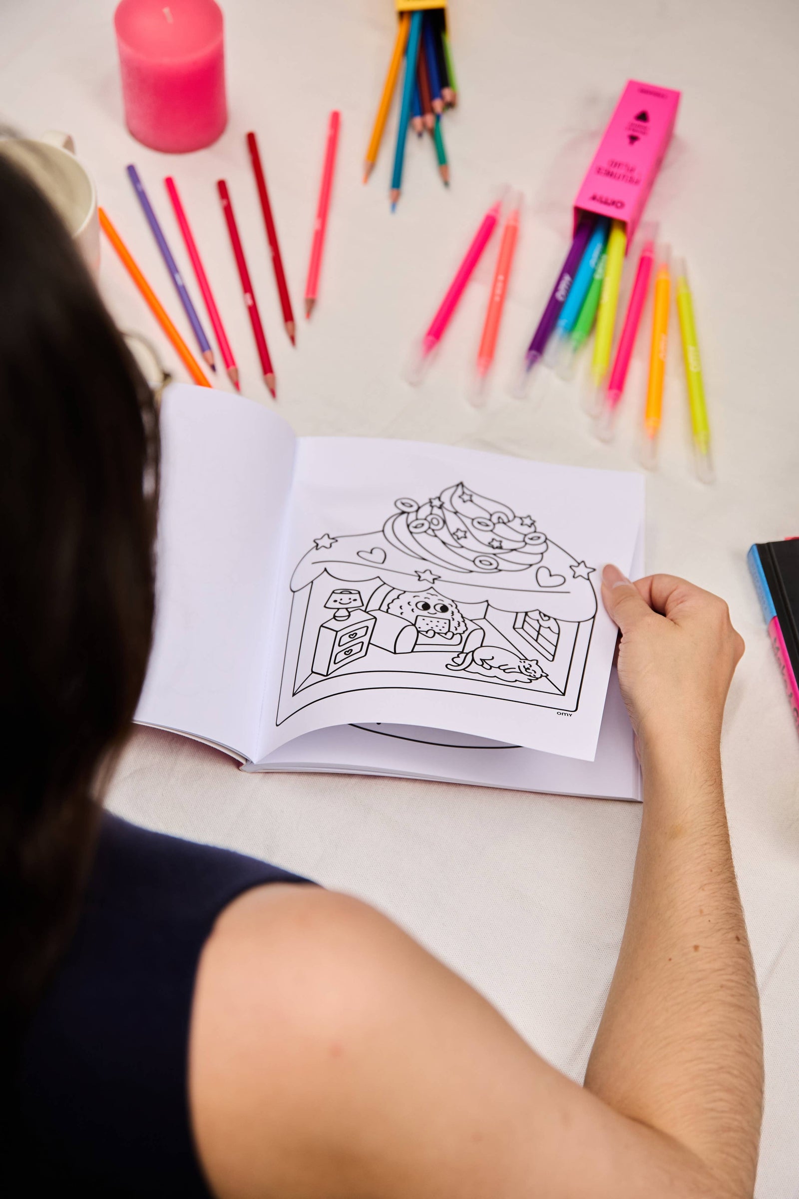 OMY Cozy Art Coloring Book | Kawaii