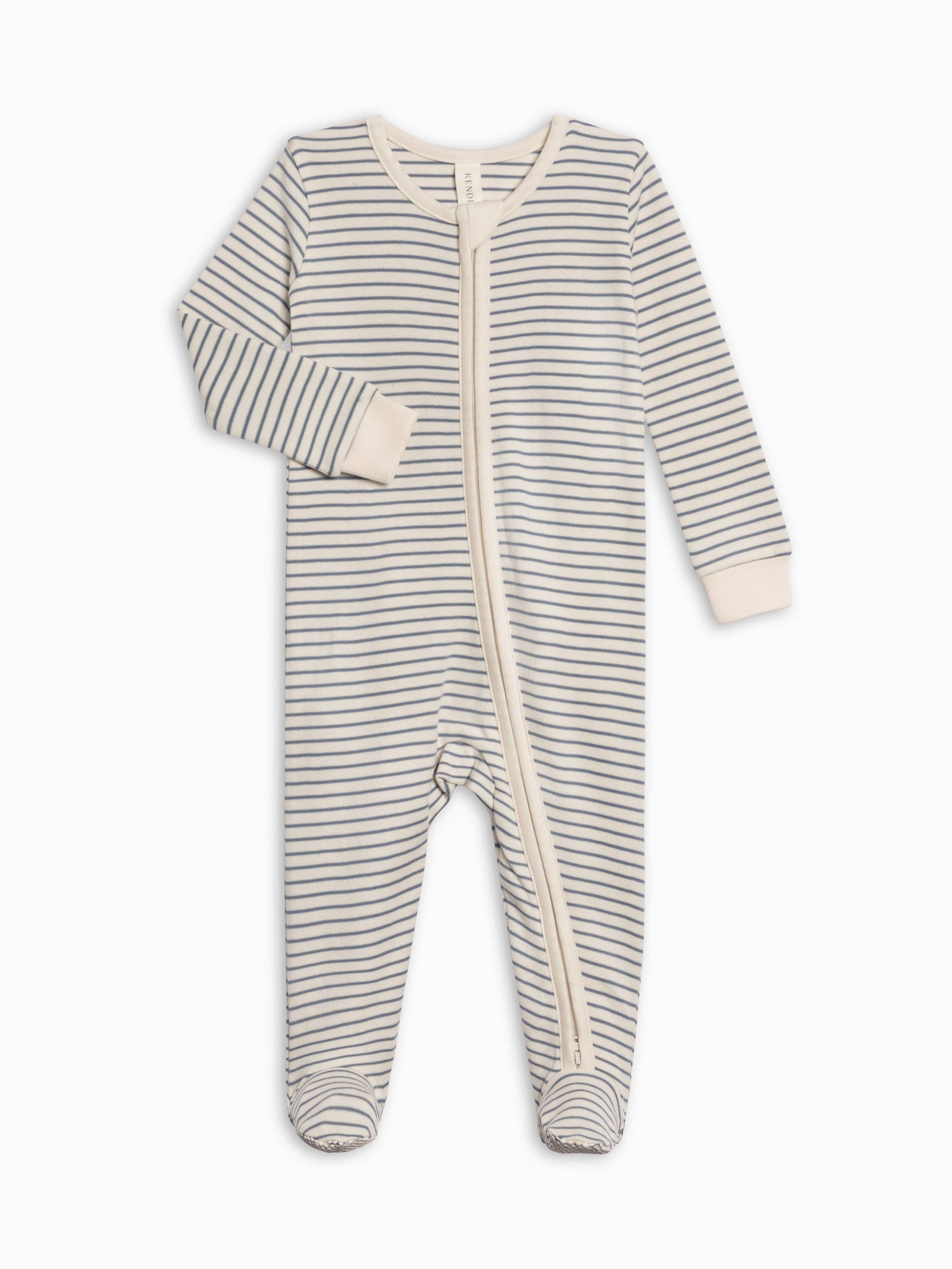 Colored Organics Peyton Zipper Sleeper | Bay Stripe
