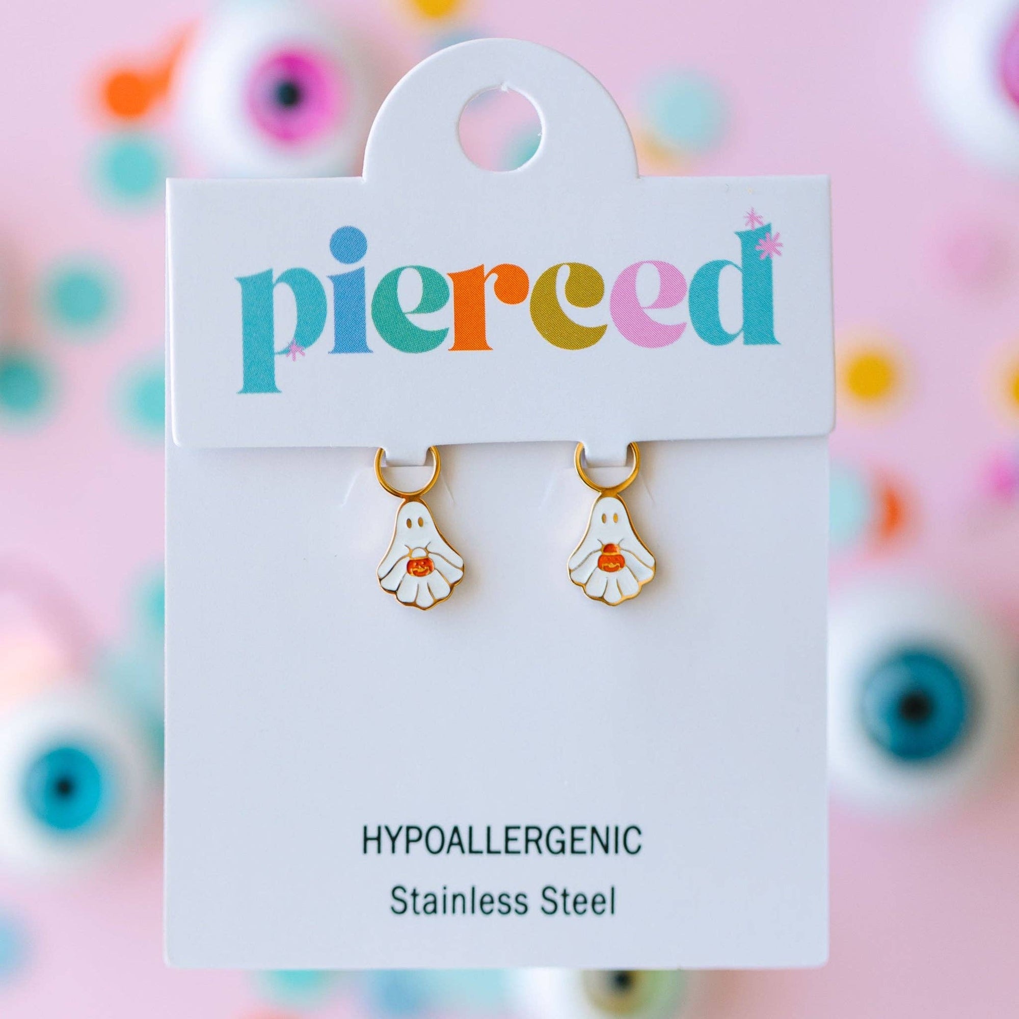 Pierced Co . Trick-or-Treat Ghost Charms