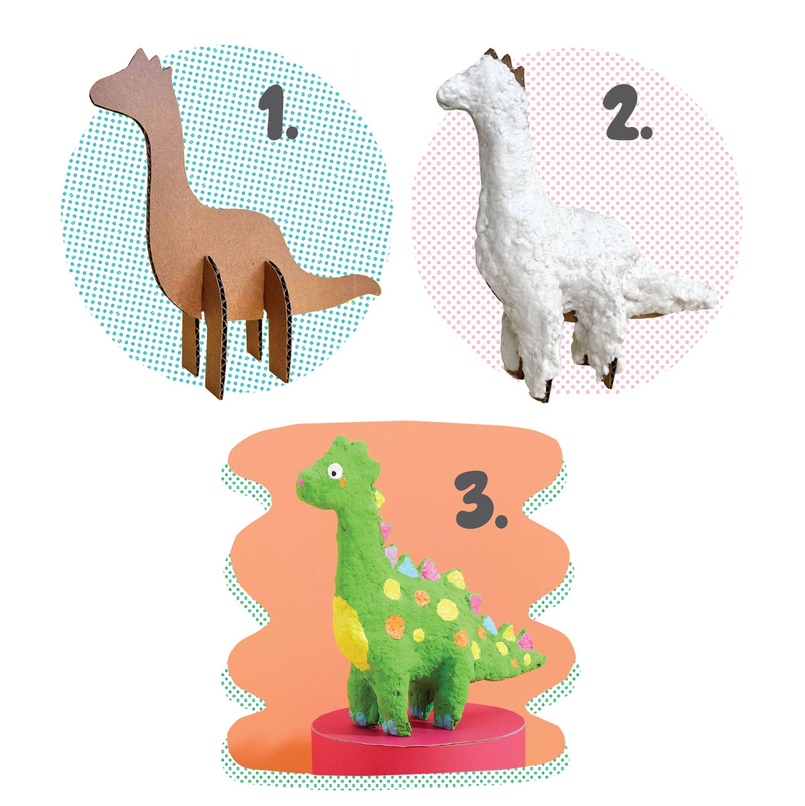 Bright Stripes Paper Mache All Day Kit