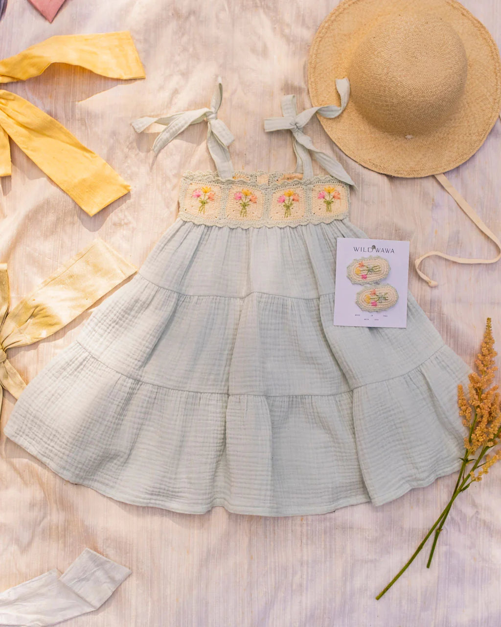 Wild Wawa Crochet Dress | Blue Bouquet