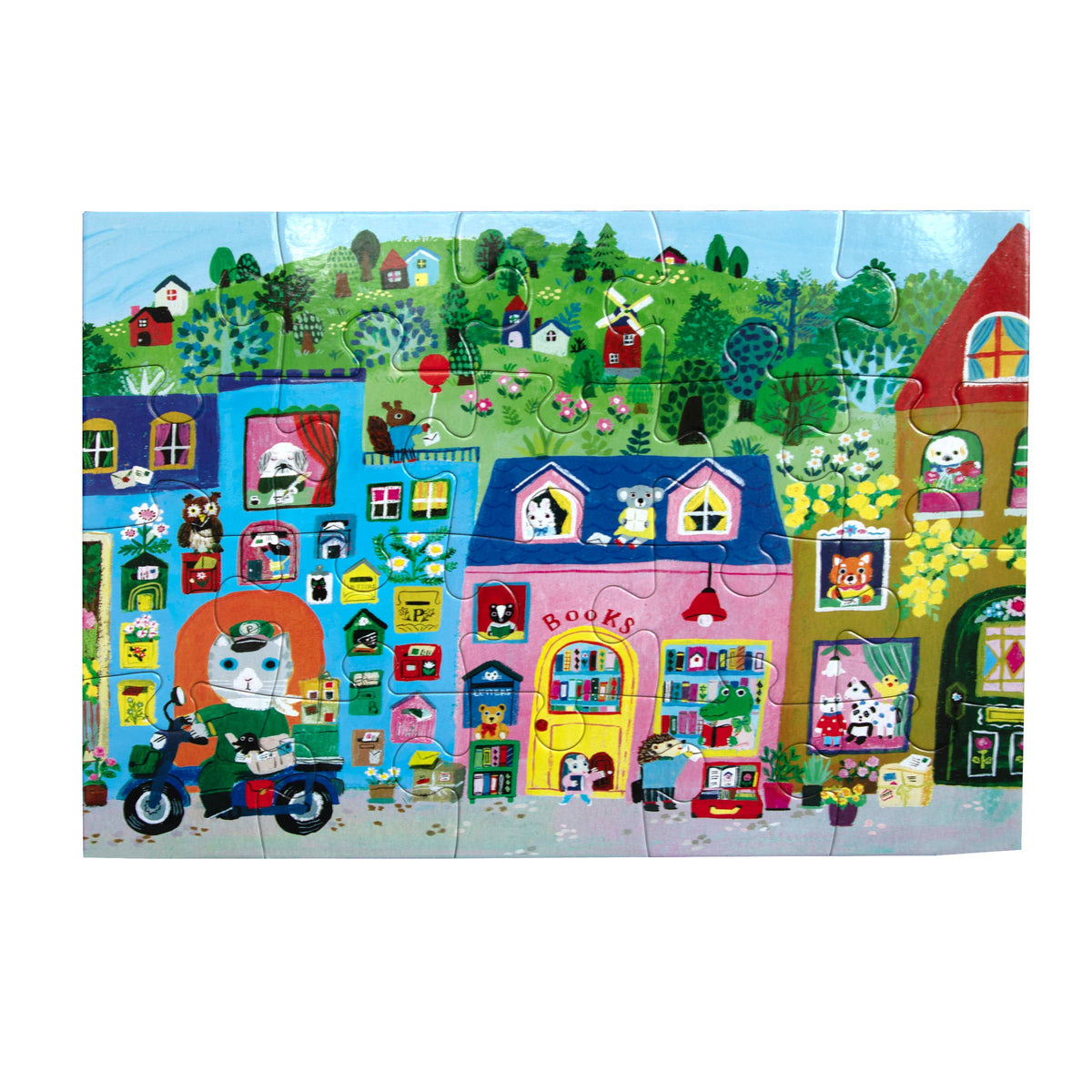 eeBoo Yumi's Village 20 Piece Puzzle