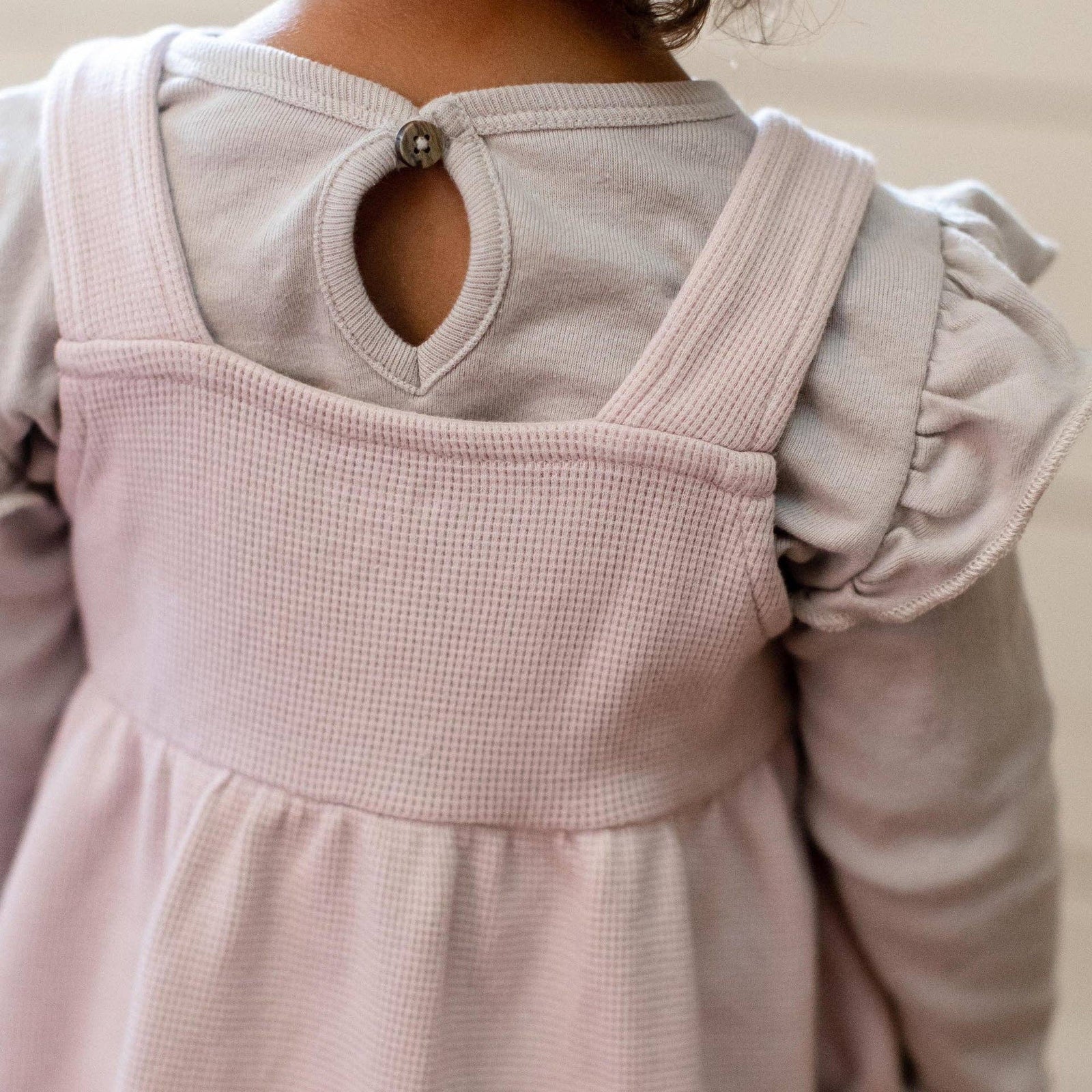 Burt's Bees Baby Flutter Organic Tee & Thermal Dress Set | Soft Violet