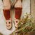 Little Stocking Co. Lace Top Knee High Socks | Sugar Almond