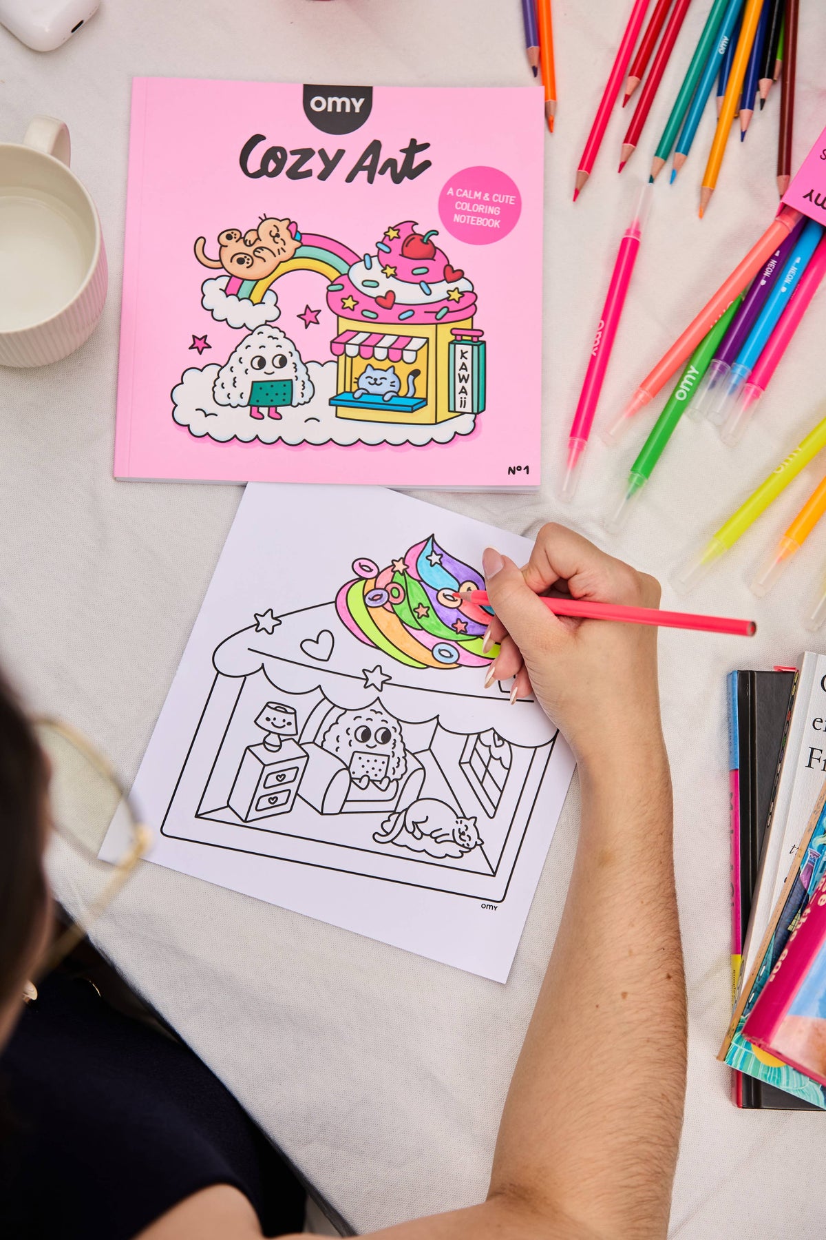 OMY Cozy Art Coloring Book | Kawaii