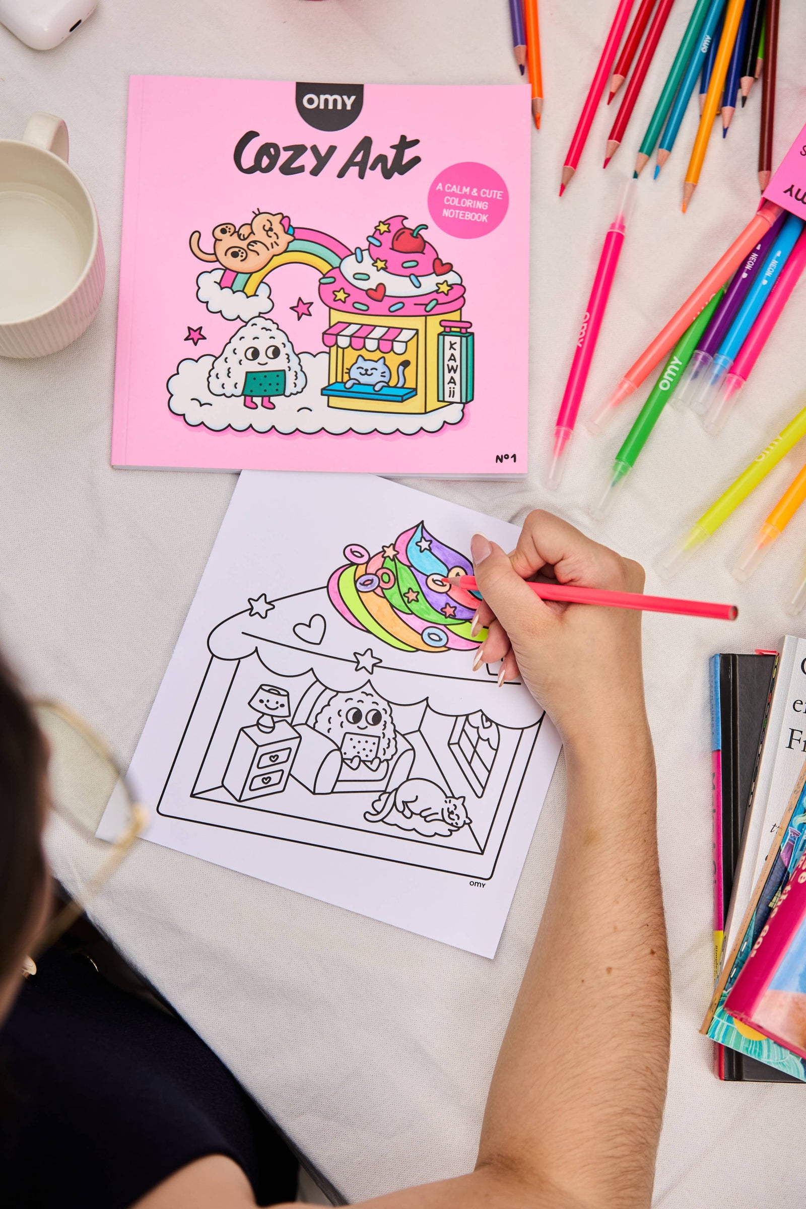OMY Cozy Art Coloring Book | Kawaii