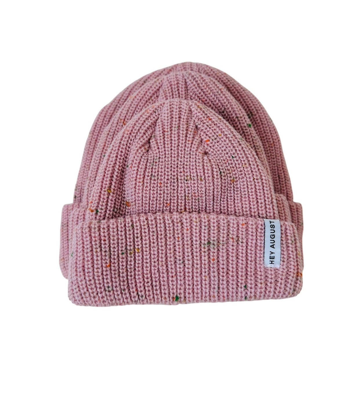 Thick Knit Beanie | Pink Speck