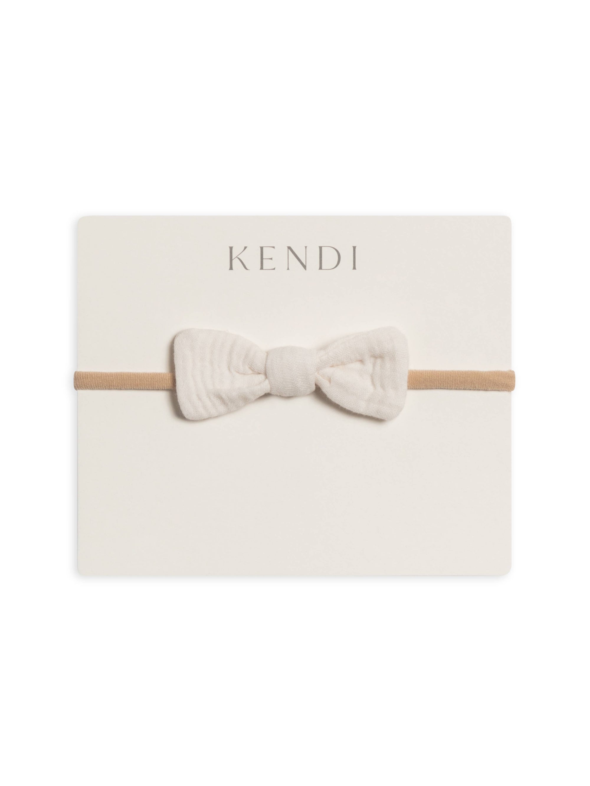 Colored Organics Organic Baby Muslin Dainty Bow Headband | Ivory
