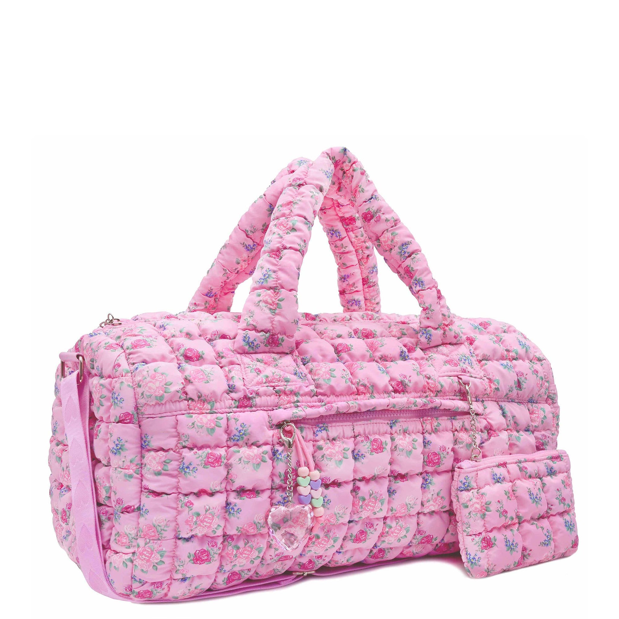 OMG Accessories - Floral Printed Large Duffle Bag