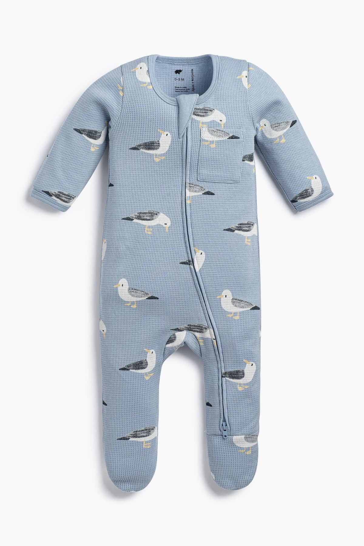 Monica + Andy Baby Pocket Zipper One-Piece | Soaring Seagulls