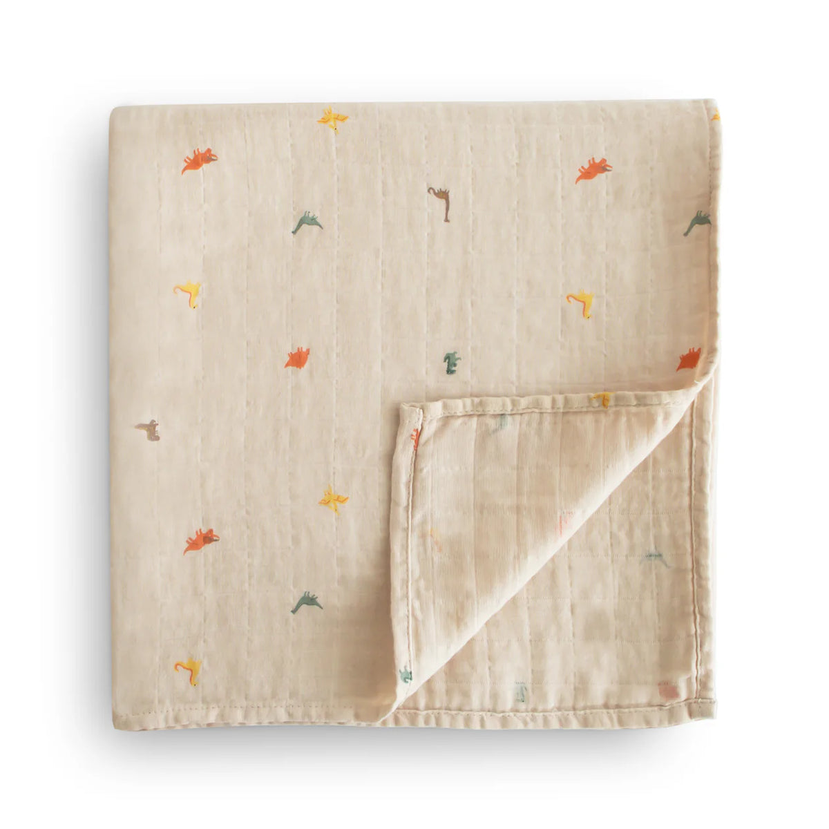 Mushie Organic Swaddle Blanket | Dinosaur