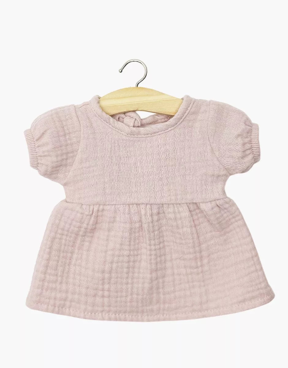 Minikane Baby Outfit | Faustine Dress in Pink Orchid Cotton