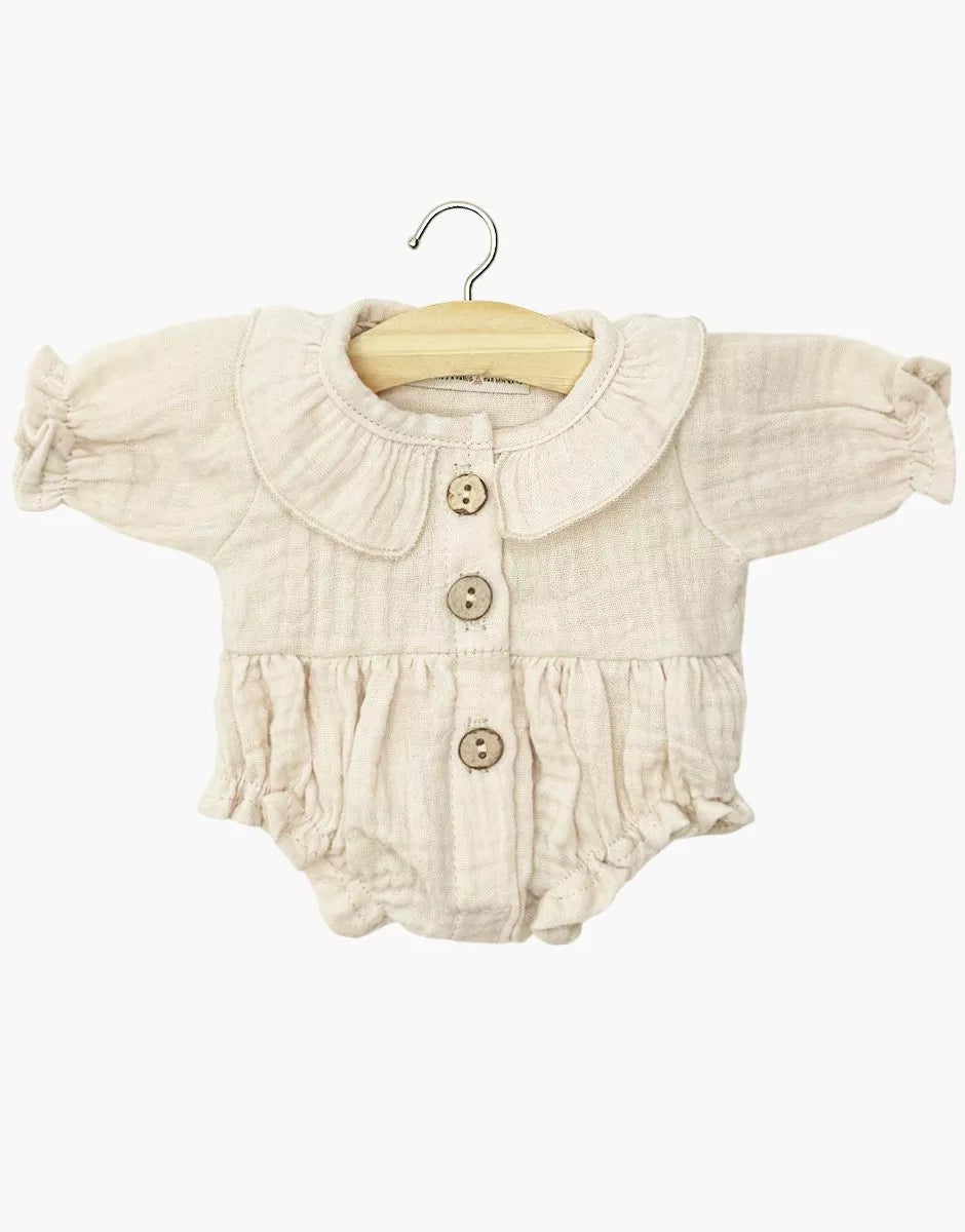 Minikane Gauze Romper | Putty