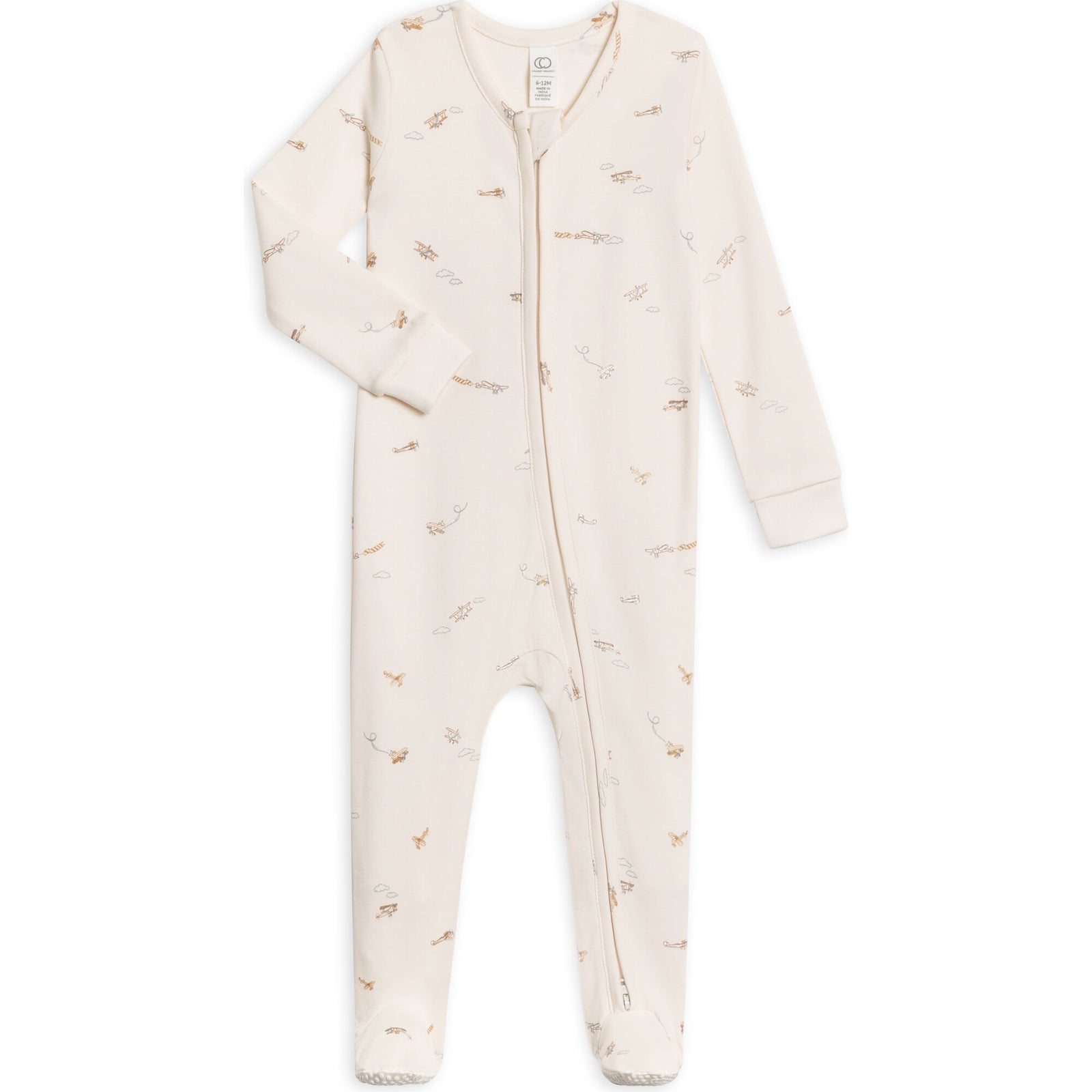 Colored Organics Peyton Footed Sleeper | Airplaine Mist