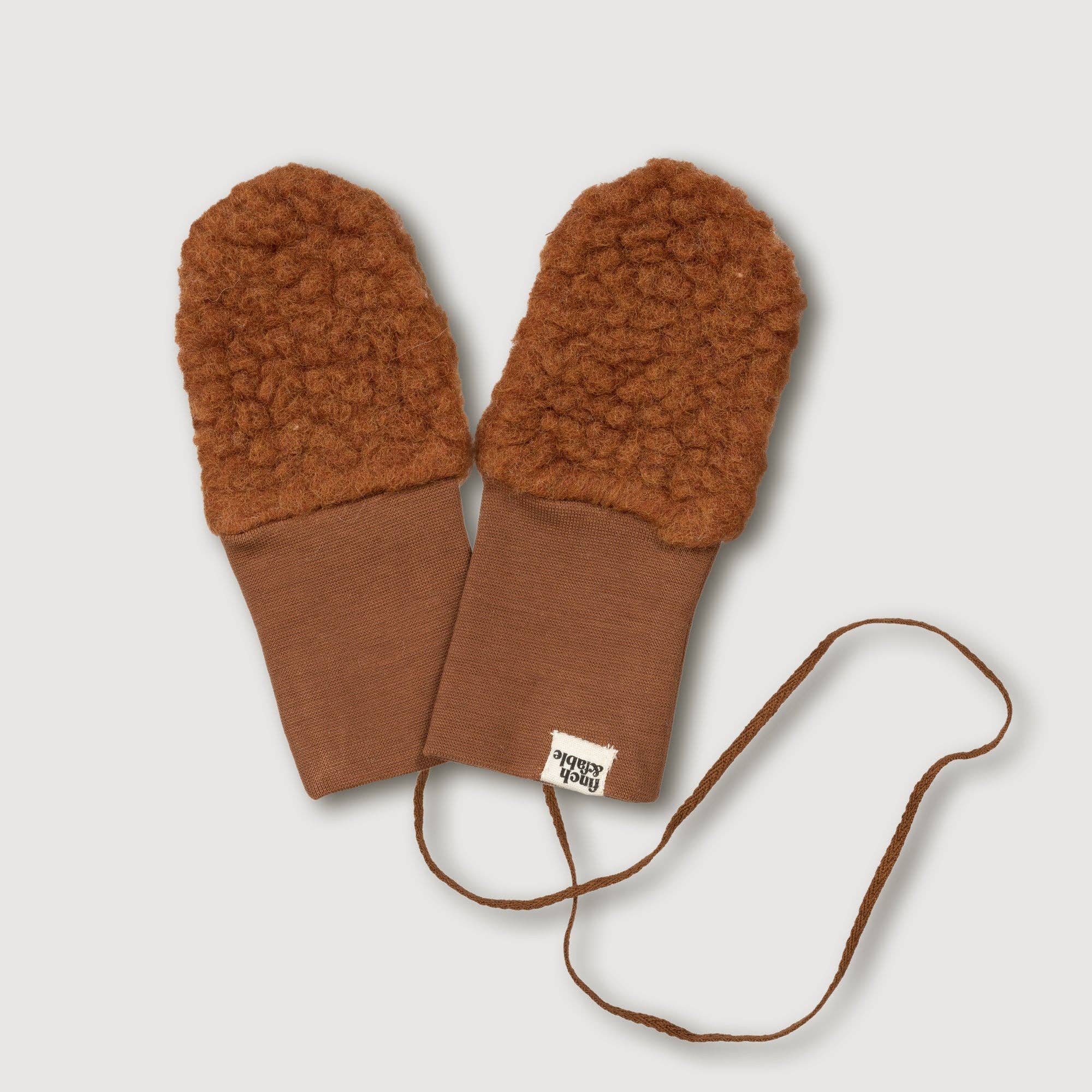 Finch & Fable Wool Sherpa Mittens | Chestnut