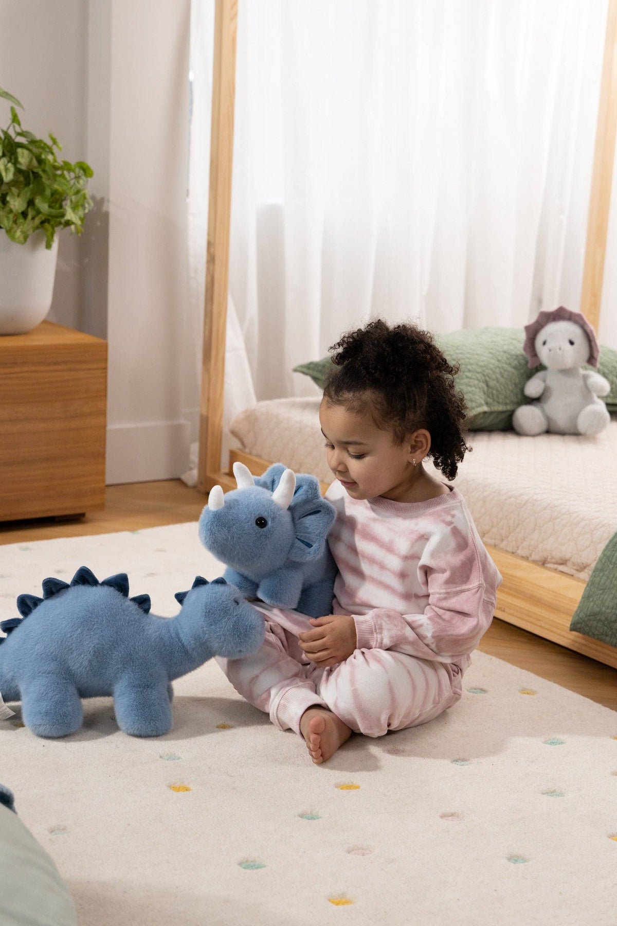 Dino Plush Toy | Blue Triceratops