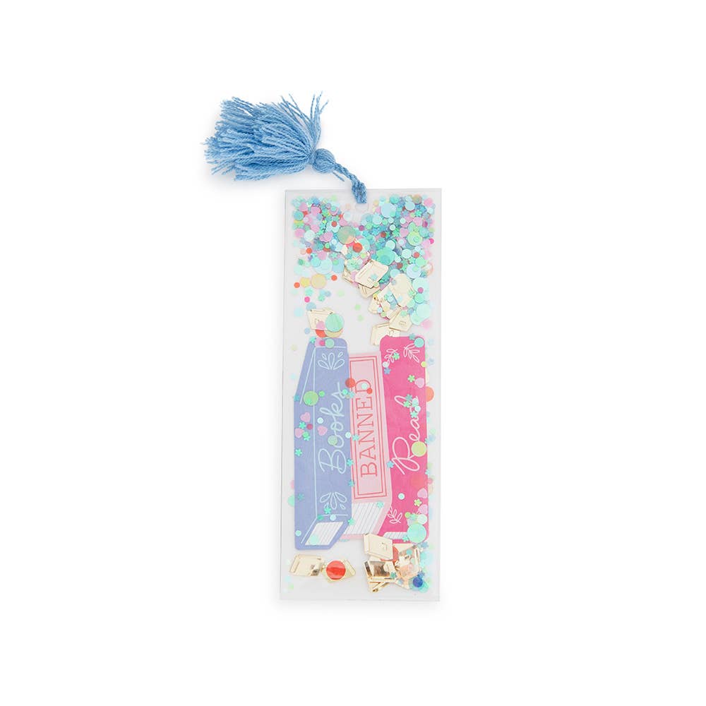 "Read Banned Books" Confetti Bookmark