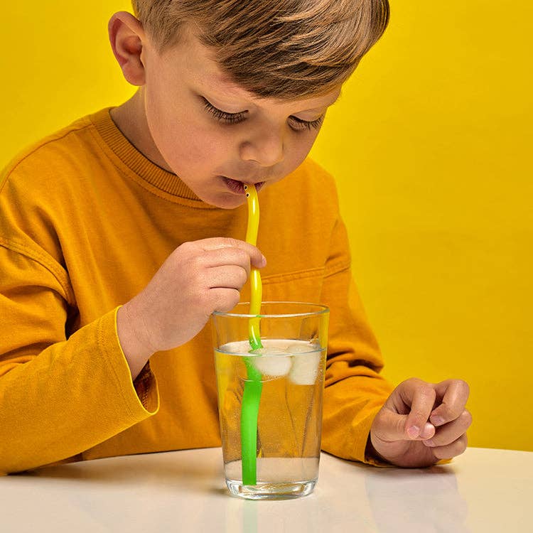 Kikkerland Kidoki WigglyWorm Color Changing  Straws